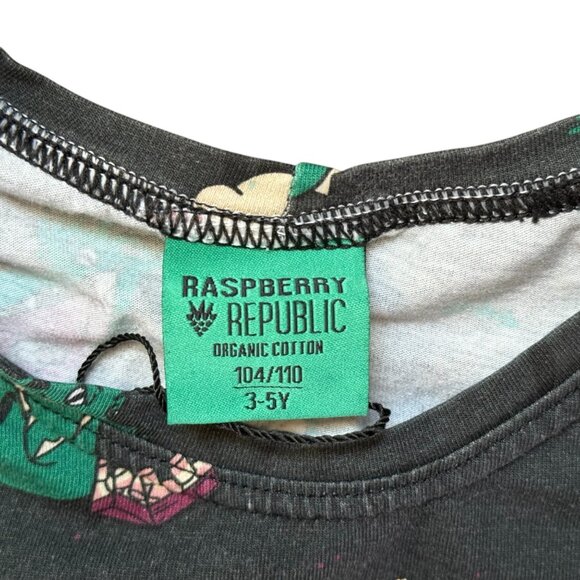 Raspberry Republic Organic L/S Dragon Tee sz 3-5Y - Picture 2 of 7